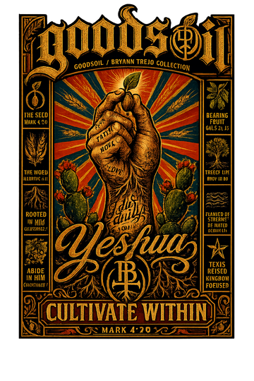 Goodsoil x BT Collection – Yeshua “Cultivate Within” Premium Christian Streetwear T-Shirt