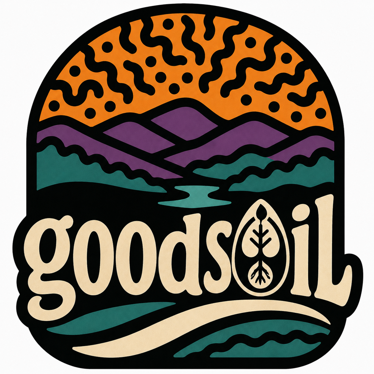 goodsoil™ River Meets Ridge Tee | Cultivate Within. | Premium Graphic T-Shirt