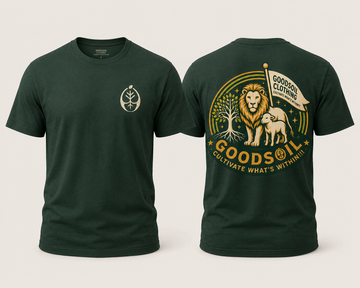 Goodsoil™ Lion & Lamb Tee – Forest Green