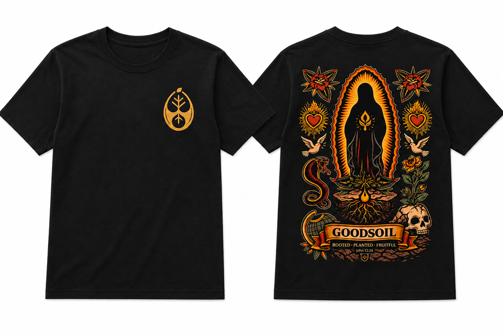 Goodsoil™ Rooted • Planted • Fruitful Tee – Black