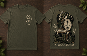 Goodsoil™ St. Michael “Cultivate Within” Tee – Army Green