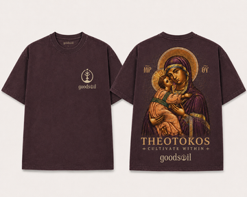 Goodsoil™ Theotokos Icon Tee – Cultivate Within Edition