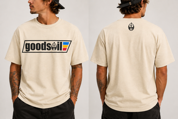 Goodsoil® Heritage Stripe Logo Tee – Premium Christian Streetwear | Cultivate Within