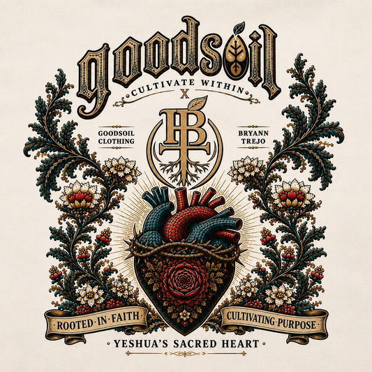 Goodsoil × BT Collection – Yeshua’s Sacred Heart Premium Christian Graphic T-Shirt | Cultivate Within
