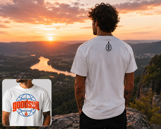 goodsoil® Globe Logo Tee | Cultivate Within | Premium Heavyweight Christian Streetwear