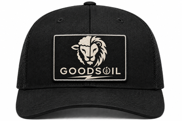 goodsoil™ Lion & Lamb Trucker Hat | Embroidered Patch Snapback | Cultivate Within Collection