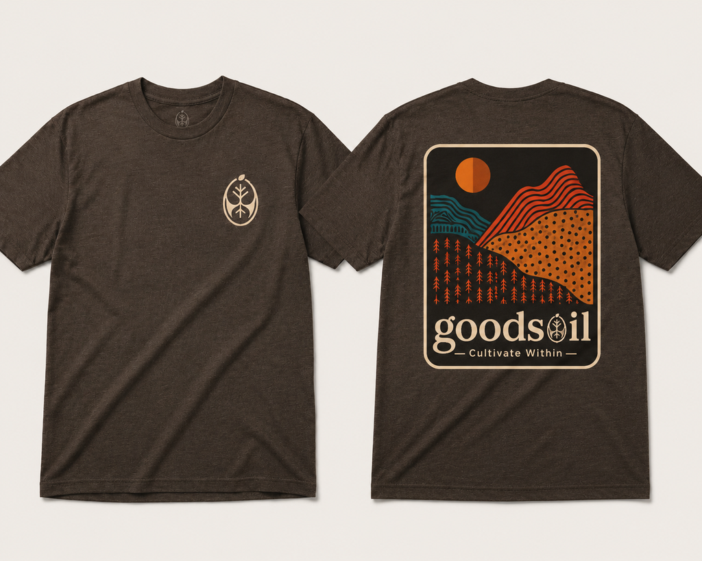 Goodsoil™ Ridge & River Tee | Cultivate Within | Vintage Outdoor Graphic T-Shirt