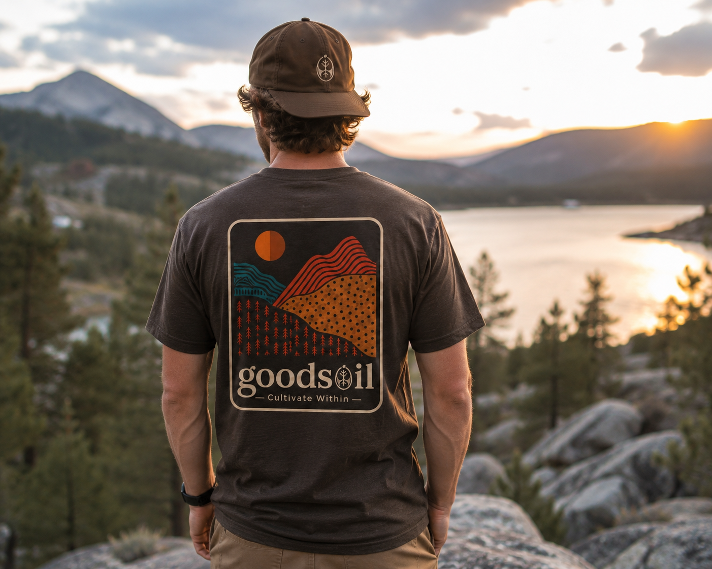 Goodsoil™ Ridge & River Tee | Cultivate Within | Vintage Outdoor Graphic T-Shirt