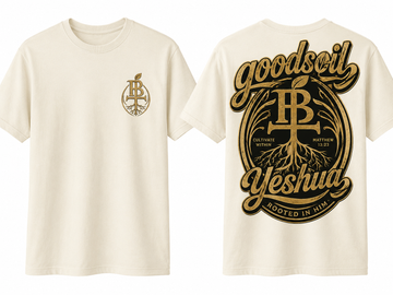 Goodsoil x BT “Yeshua” Premium Christian Streetwear T-Shirt | Cultivate Within | Matthew 13:23