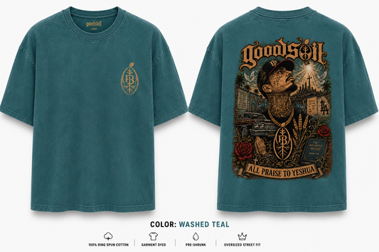 Goodsoil x BT “Yeshua” Tee – Cultivate Within | Christian Streetwear