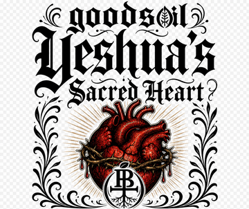 Goodsoil® & Bryann Trejo Collab | Yeshua’s Sacred Heart | Premium Heavyweight Christian Graphic Tee